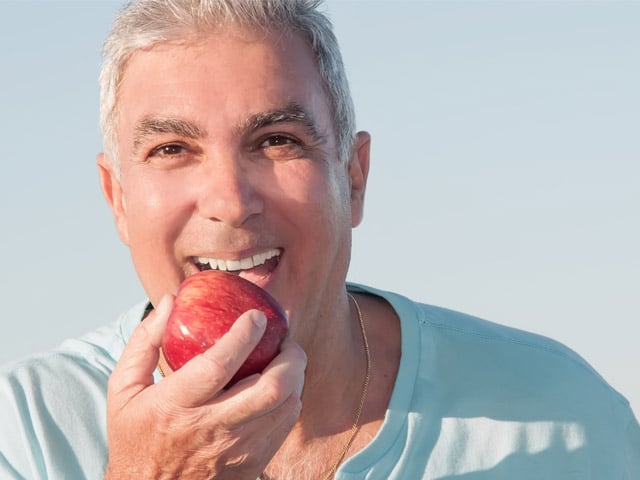 Custom Made Dentures Perth Male Model Showing Custom made dentures